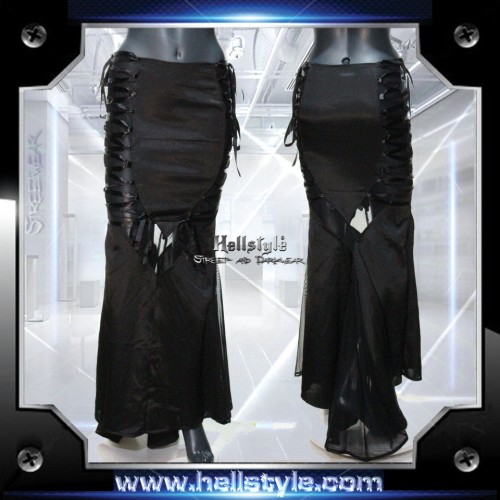 Kates Clothing Satin and Net Gothic Fishtail Skirt