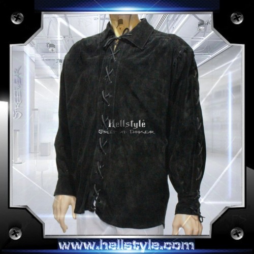 HellStyle™ -Wildlederhemd (geschnuert, black))